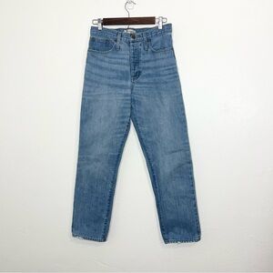 Madewell The Dad Jean High Rise Relaxed Fit Button Fly Light Wash 26 Waist